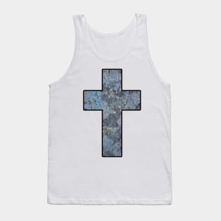 Blue Stone Cross Tank Top